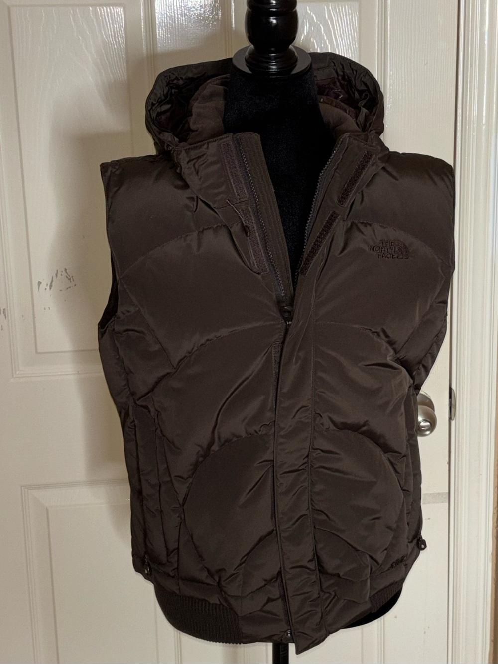The North Face 600 Vintage Brown Quilted Down Puffer Vest Women's LG Insulated - Picture 4 of 13